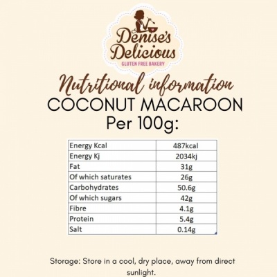 Denise's Delicious Gluten Free Coconut Macaroon